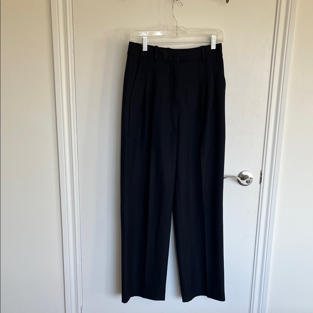 Wilfred Navy Pinstriped Effortless Pants
